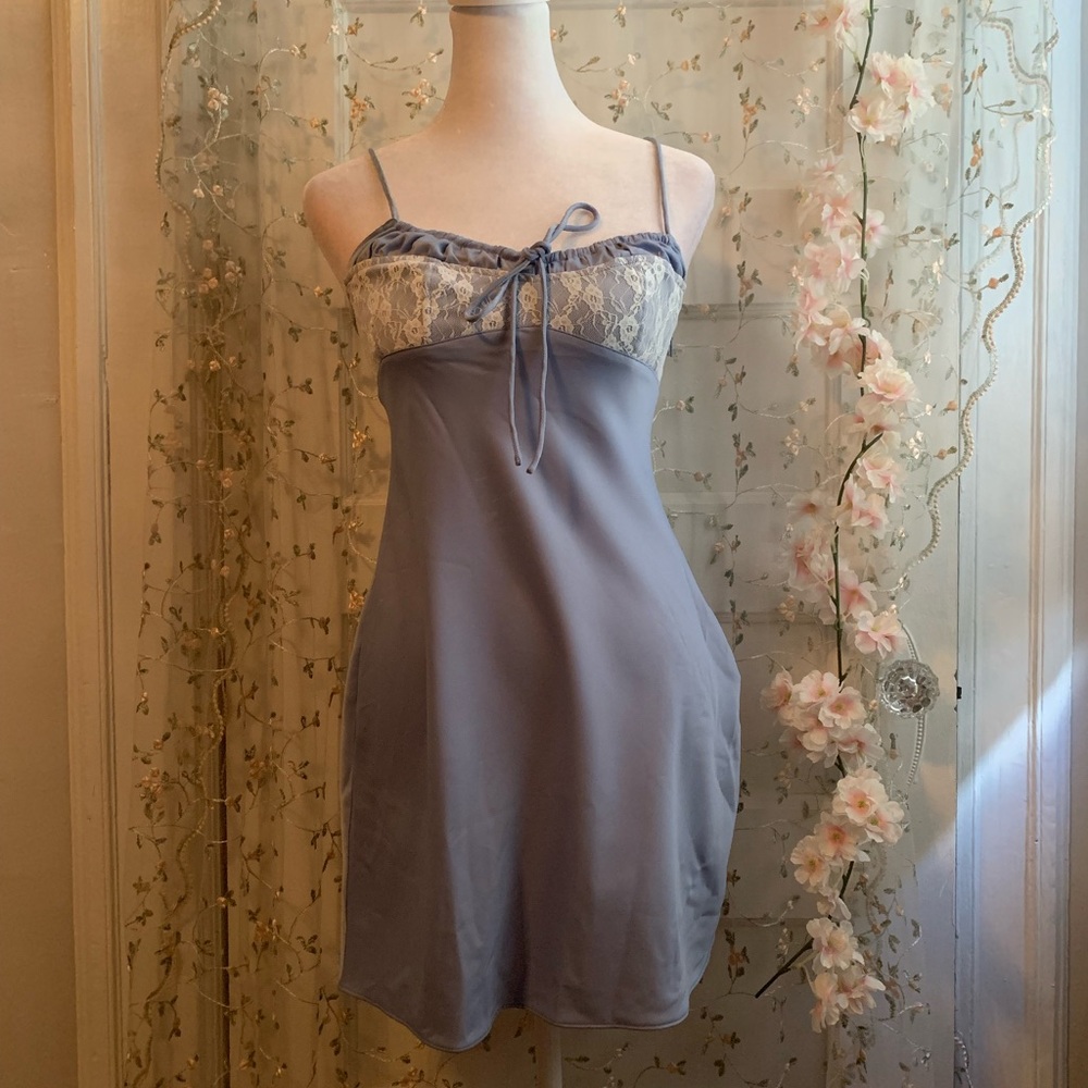 Urban Outfitters Lavender Chemise with Lace Detail